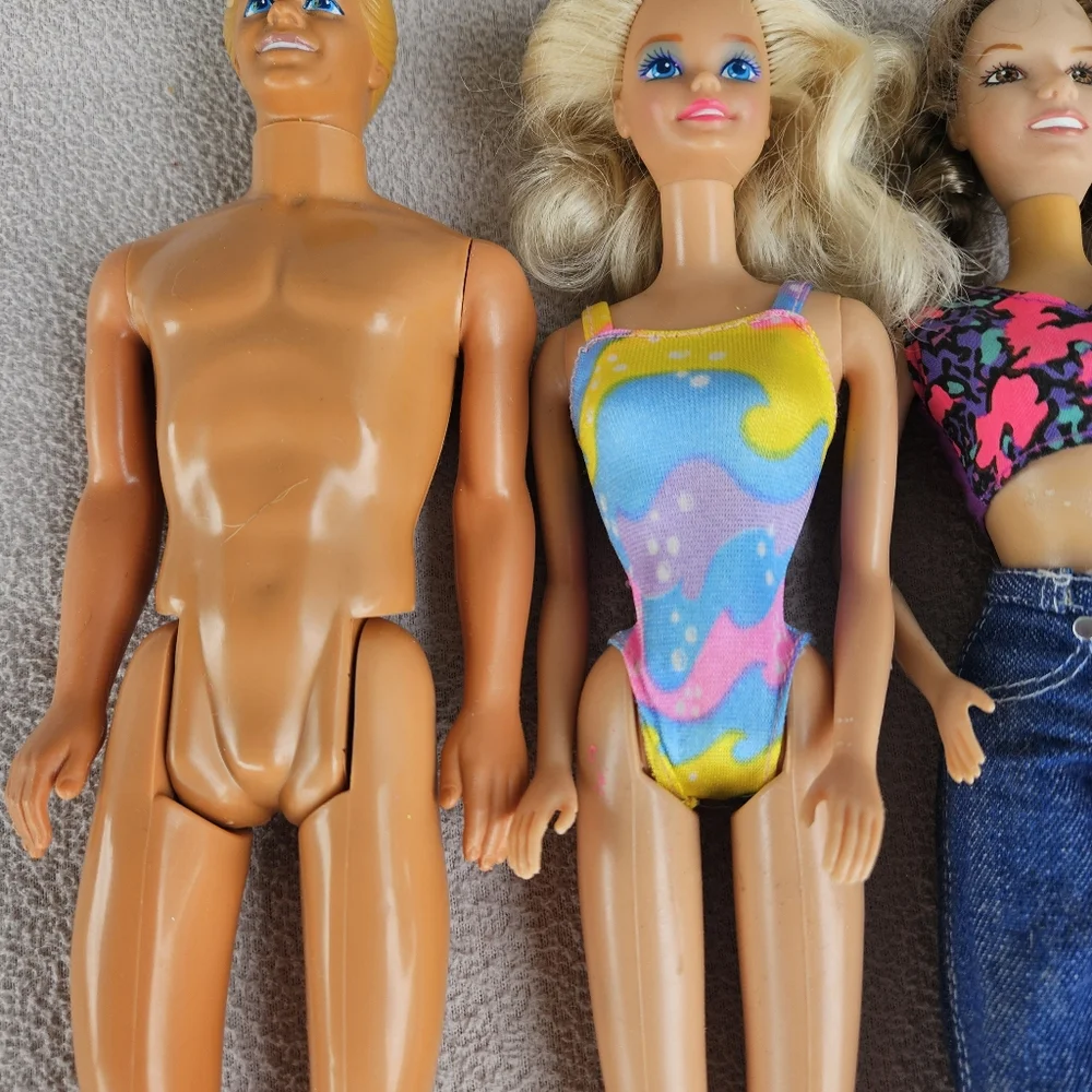 VTG Assorted Barbie Ken Doll Lot of 6 Twist N Turn Britney Spears Beach Mattel
